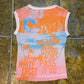 Lee Cooper Sleeveless Top Orange Multicolor 2000s y2k - L