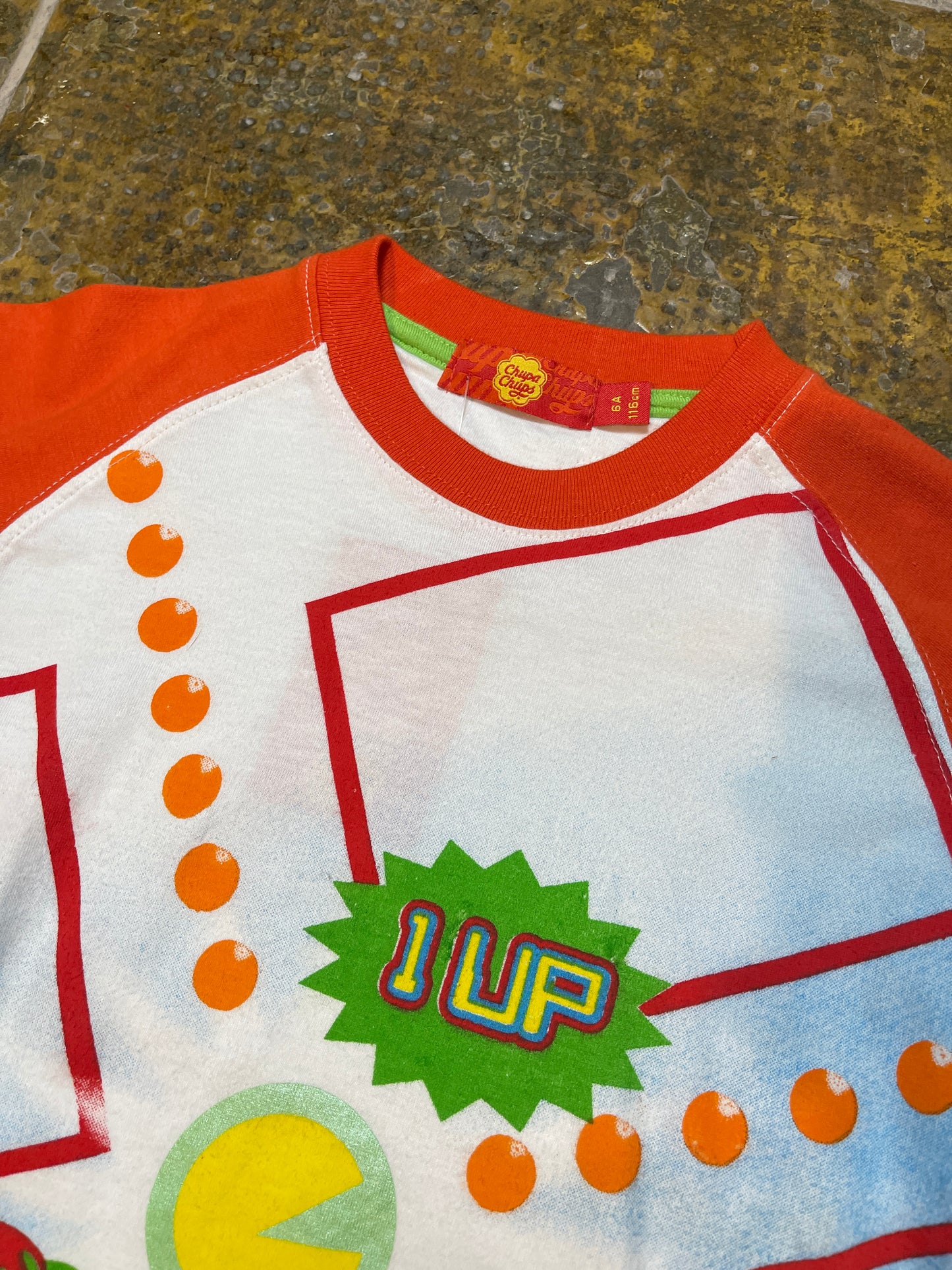 Chupa Chups Short Sleeve Baby Top White Orange - XS
