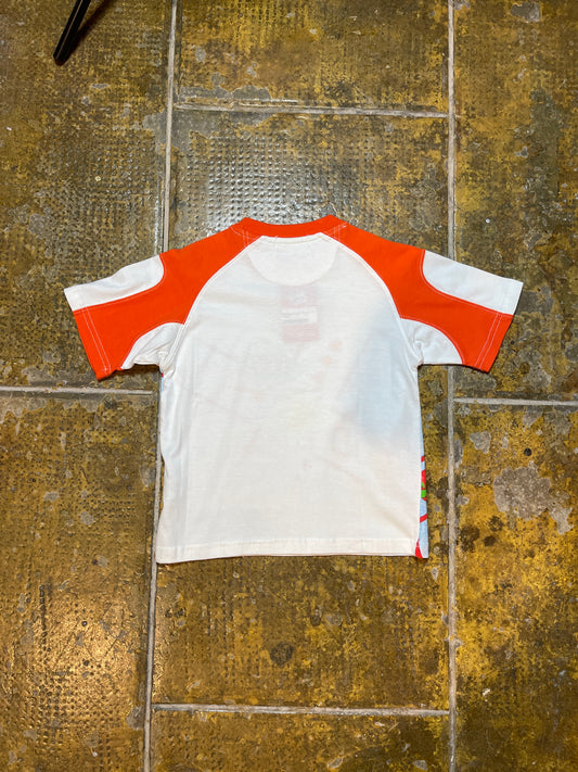 Chupa Chups Short Sleeve Baby Top White Orange - XS
