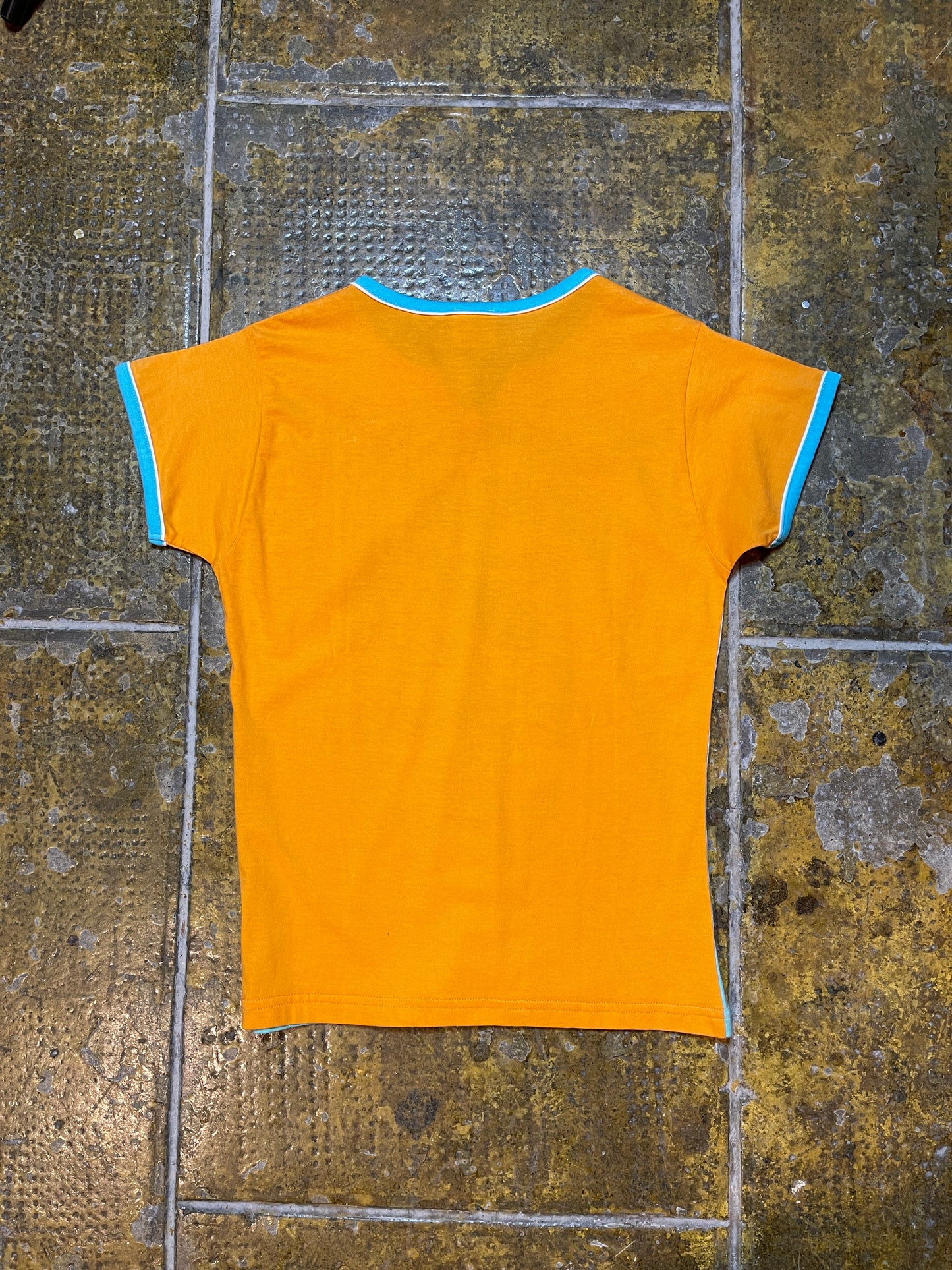 Toboggan Short Sleeve Top Baby Tee Orange Multicolor - XS/S
