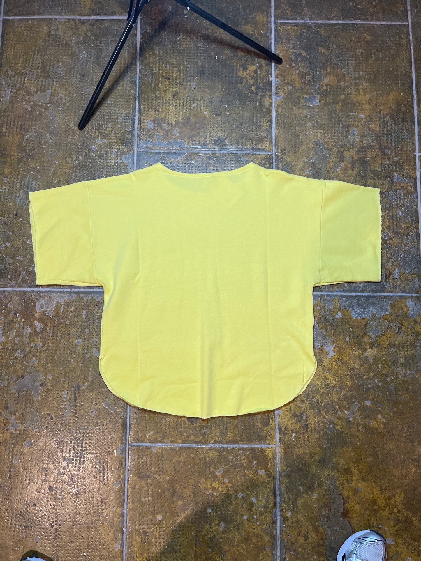 Uncle Sam Short Sleeve Sweatshirt Yellow 2000s y2k Deadstock - M/L