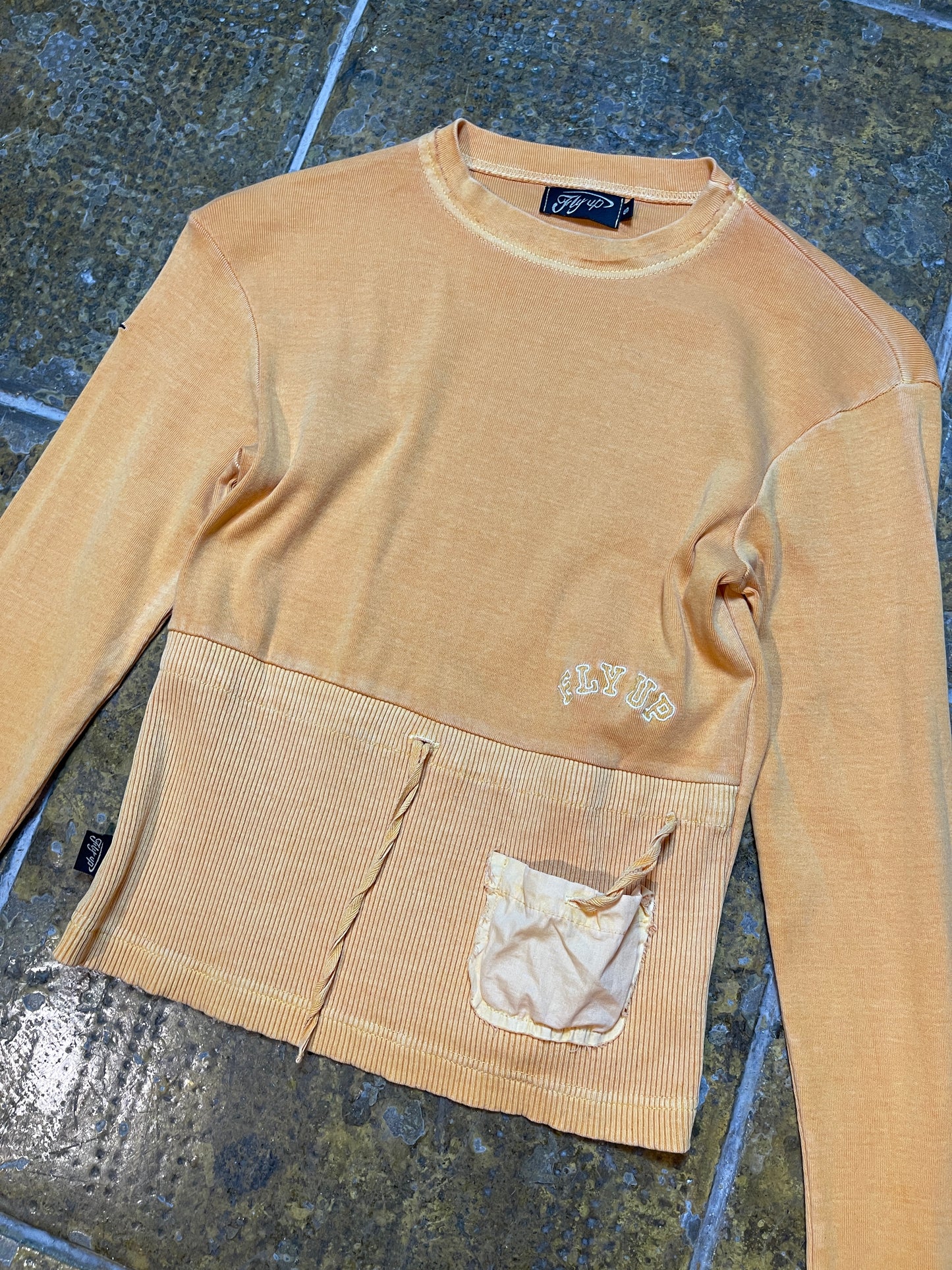 Fly Up Long Sleeve Top Orange 2000s y2k - S