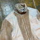Fly Up Zip Through Sweatshirt Beige 2000s y2k - XS