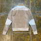 Fly Up Zip Through Sweatshirt Beige 2000s y2k - XS