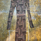 Custo Barcelona Long Sleeve Dress Brown Bronze 2000s y2k - S