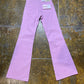 Zolder Jeans Low Waist Flared Denim Pants Pink 2000s y2k Deadstock - XS