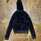 Fly Up Velour Zip Sweatshirt Black 2000s y2k - XS