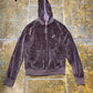 Fly Up Velour Zip Sweatshirt Brown 2000s y2k - S