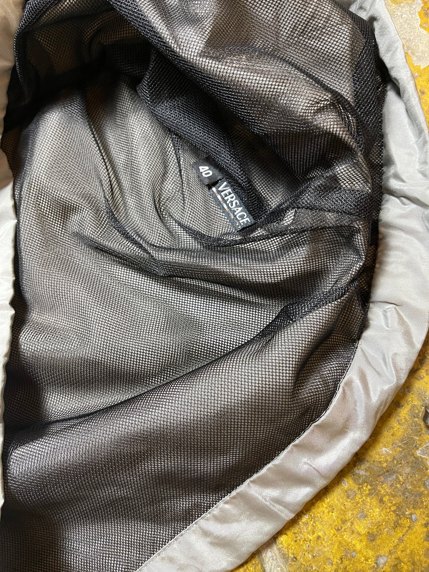 Versace Sport Hooded Vest Silver Metallic 2000s y2k - S/M