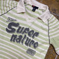 Diesel Short Sleeve Summer Sweatshirt Super Nature Green White 2000s y2k - L