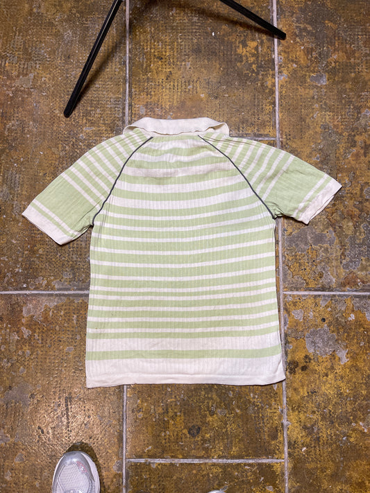 Diesel Short Sleeve Summer Sweatshirt Super Nature Green White 2000s y2k - L