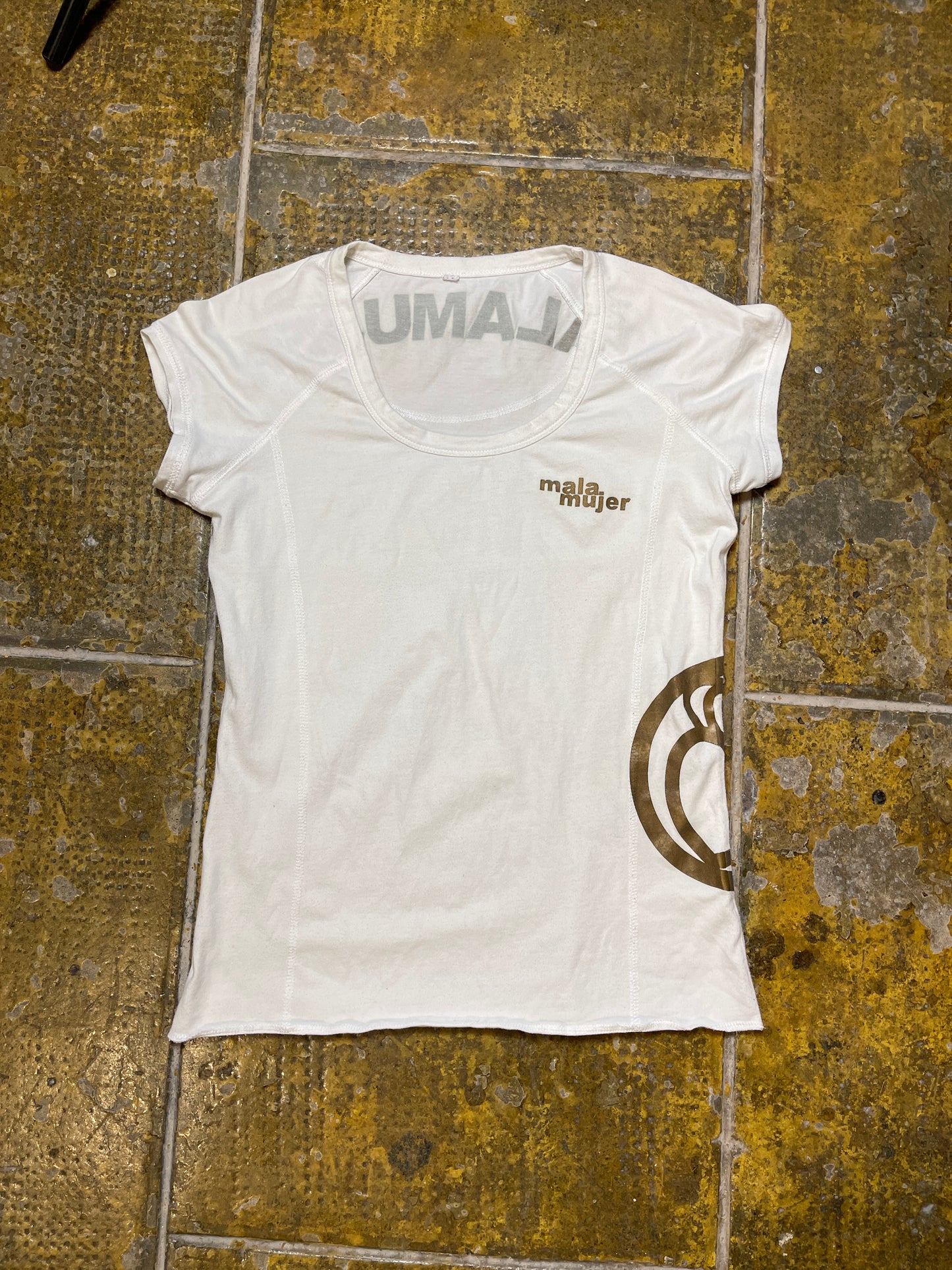 Mala Mujer Short Sleeve Top White 2000s y2k - M