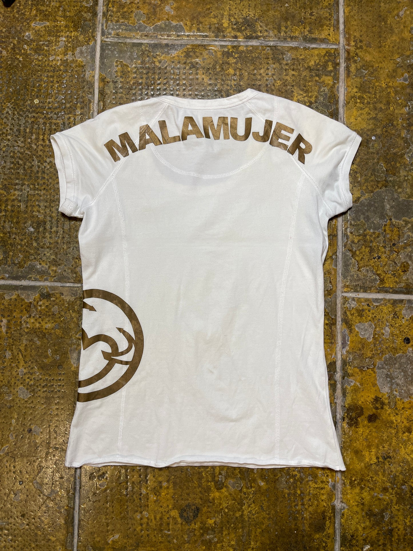 Mala Mujer Short Sleeve Top White 2000s y2k - M