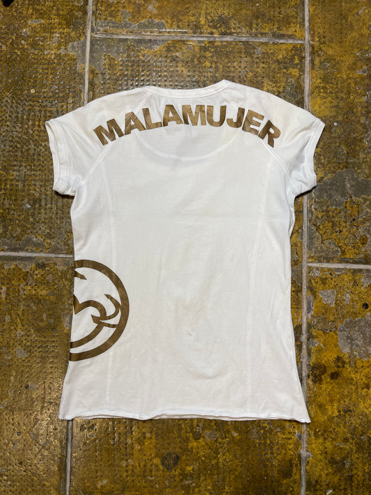 Mala Mujer Short Sleeve Top White 2000s y2k - M