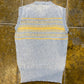 Diesel Sleeveless Sweatshirt 2000s y2k Blue Orange - L