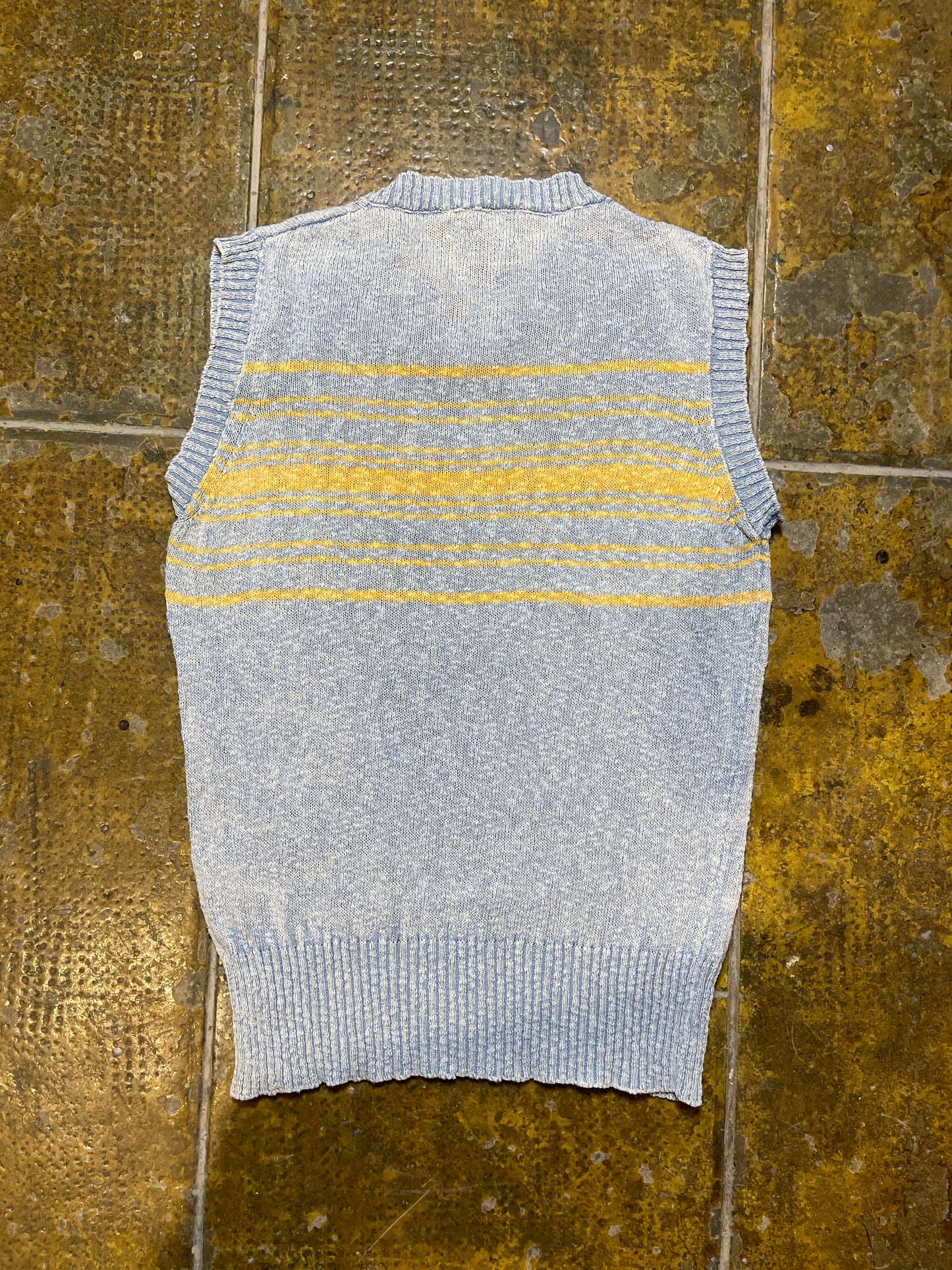 Diesel Sleeveless Sweatshirt 2000s y2k Blue Orange - L