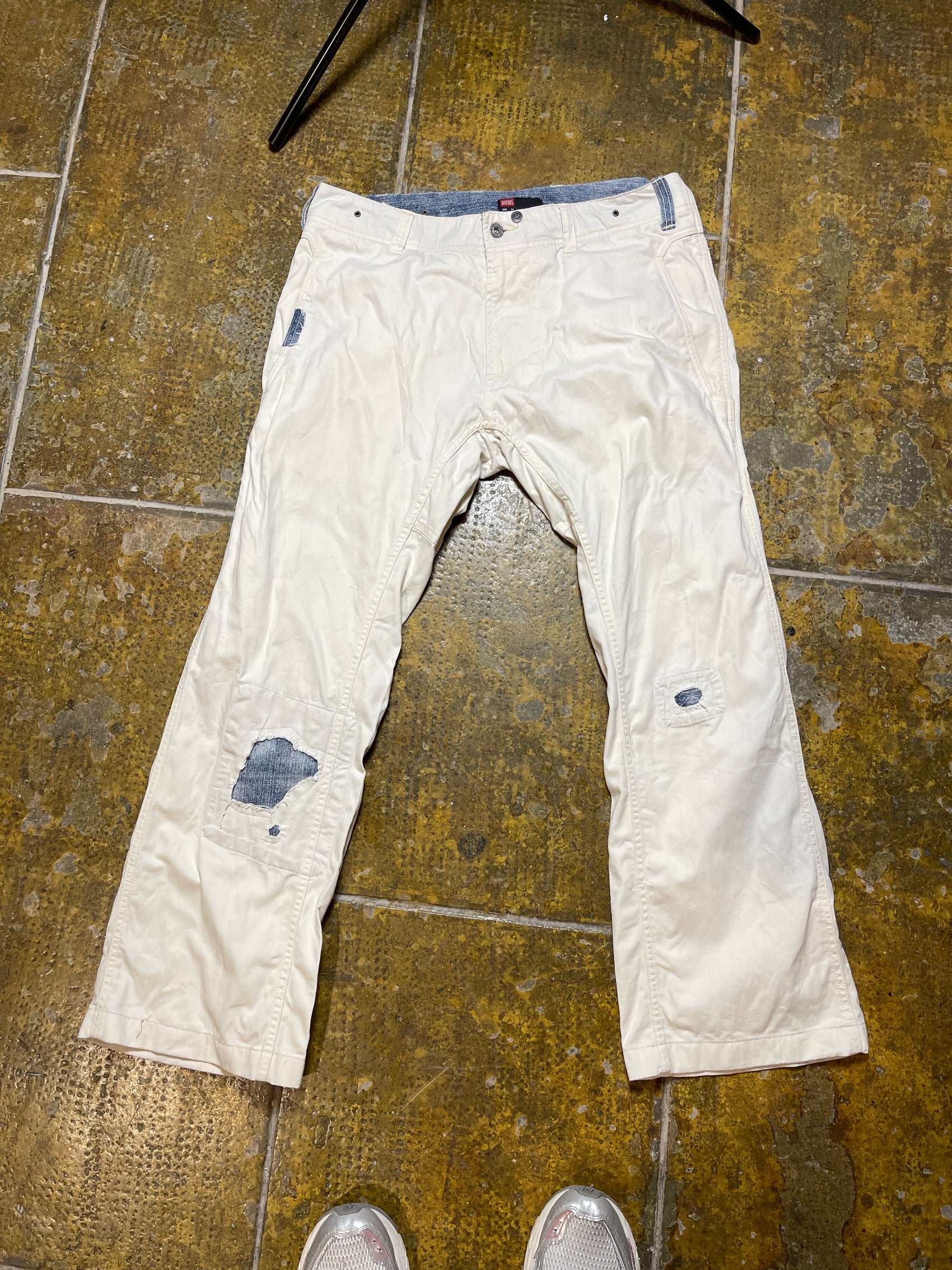Diesel Bootcut Pants White Patches 2000s y2k - L