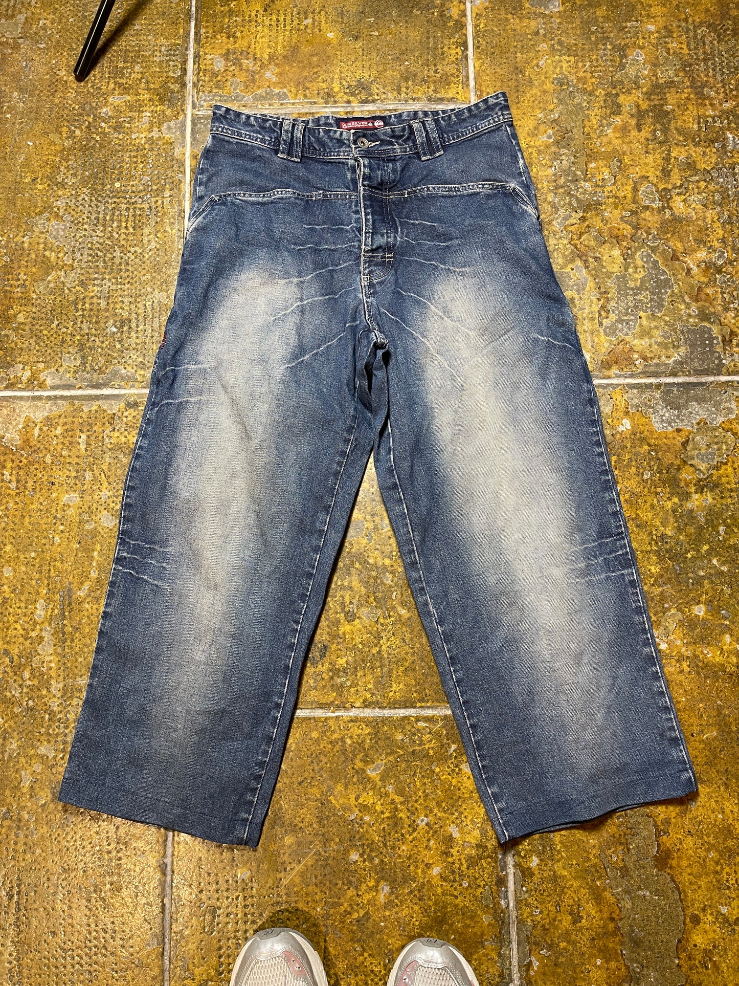 Quiksilver Bootcut Denim Pants Blue 2000s y2k - S