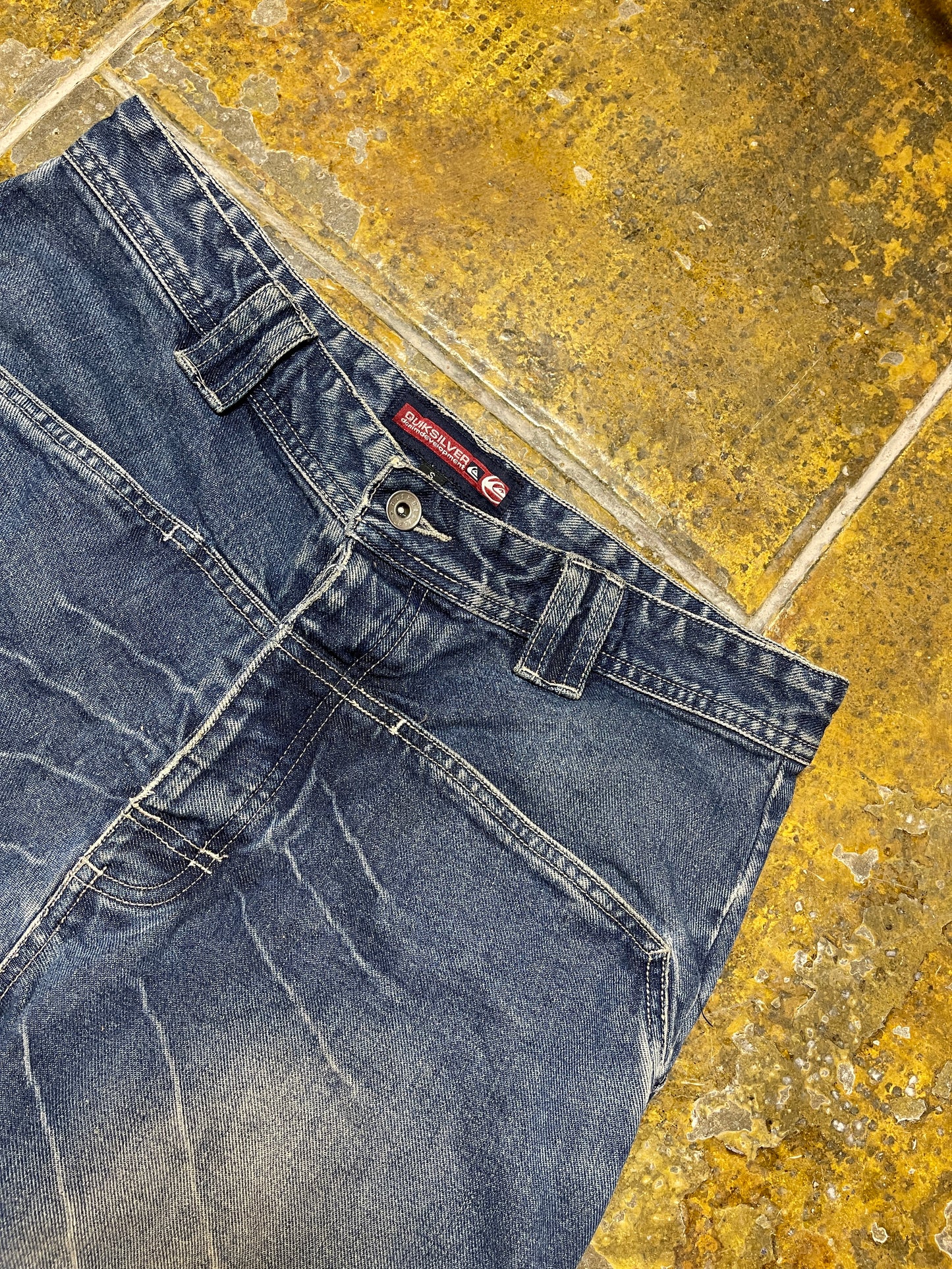 Quiksilver Bootcut Denim Pants Blue 2000s y2k - S