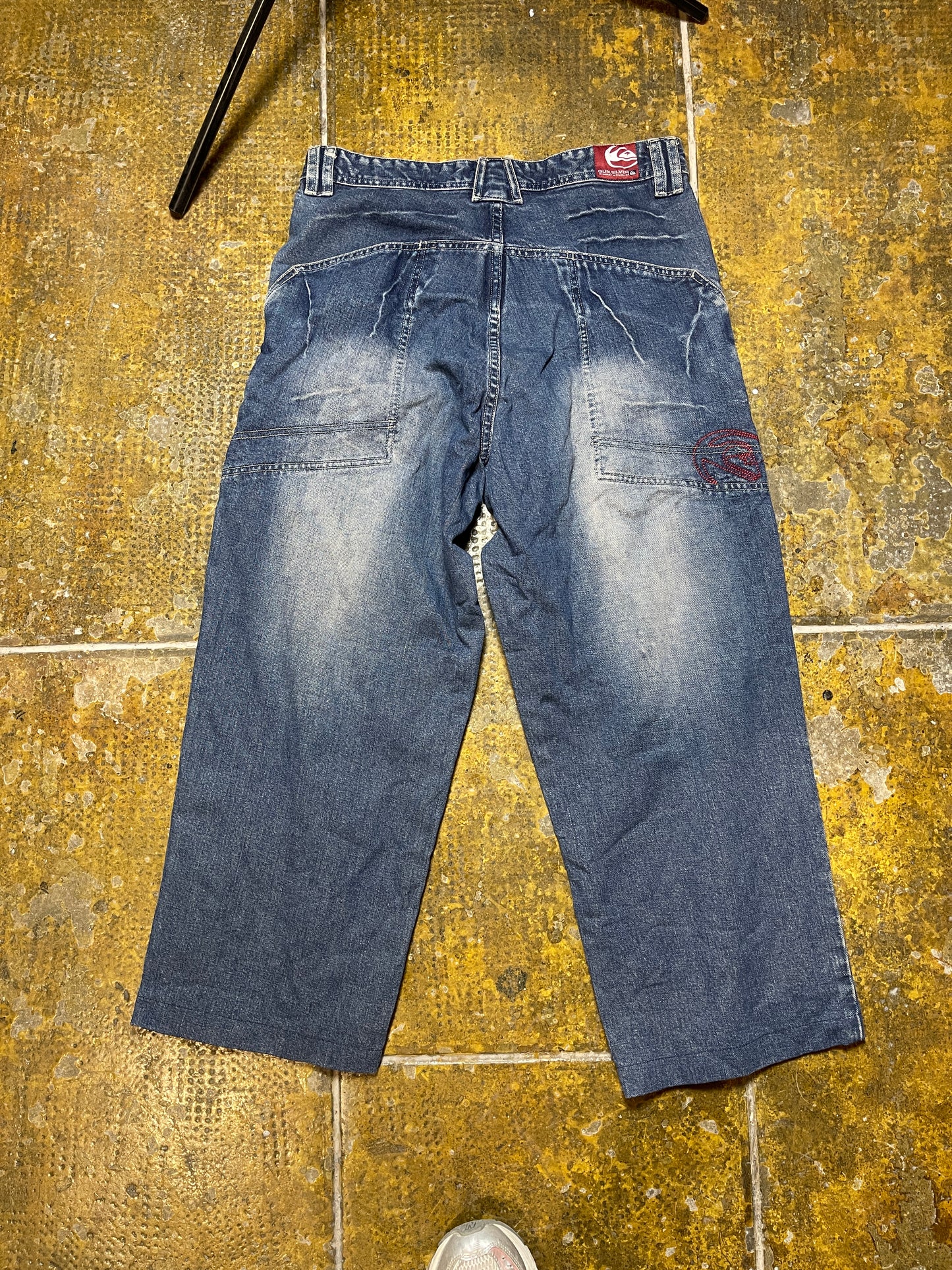 Quiksilver Bootcut Denim Pants Blue 2000s y2k - S