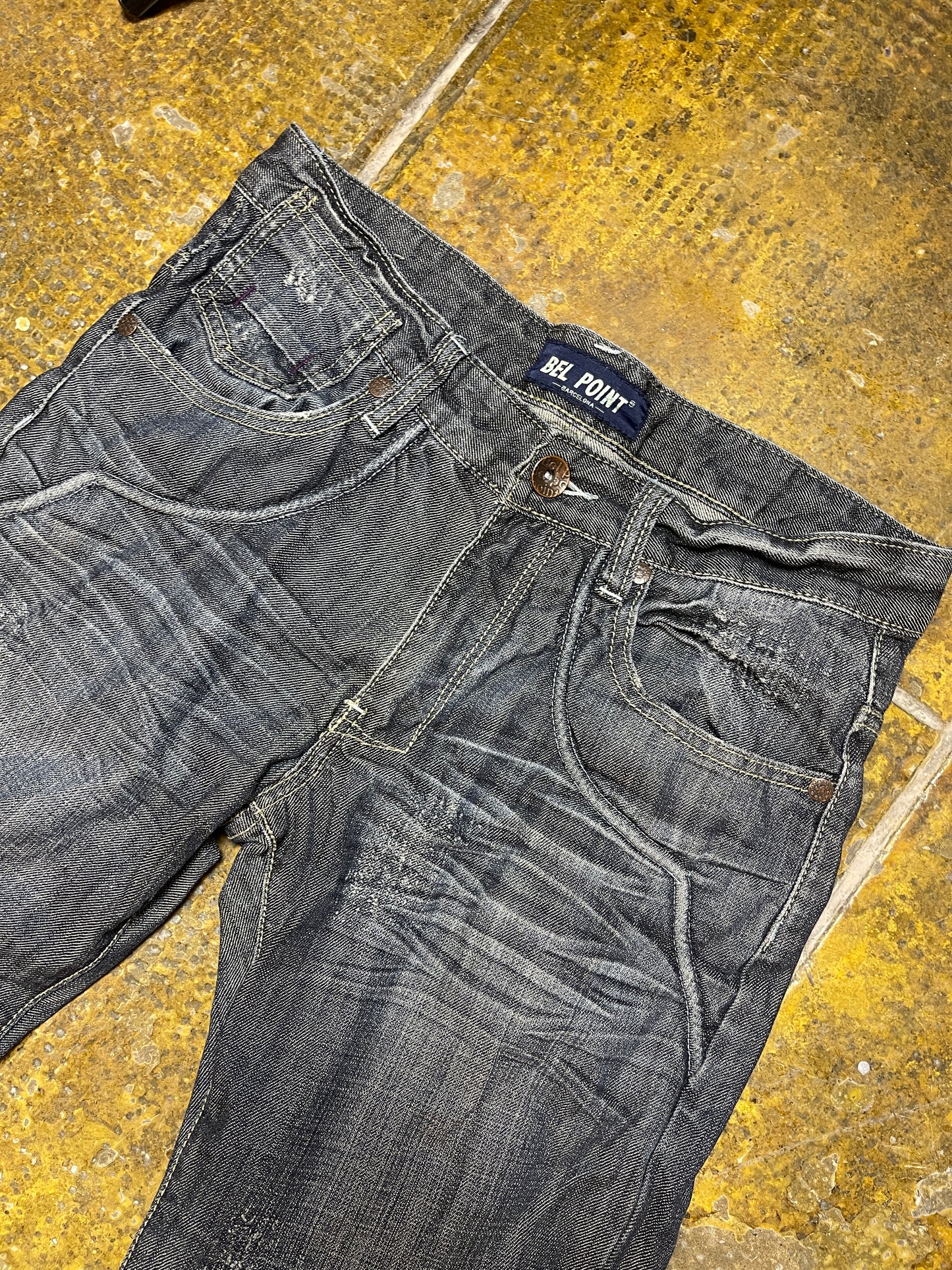 Bel Point Bootcut Denim Pants Blue 2000s y2k - S/M