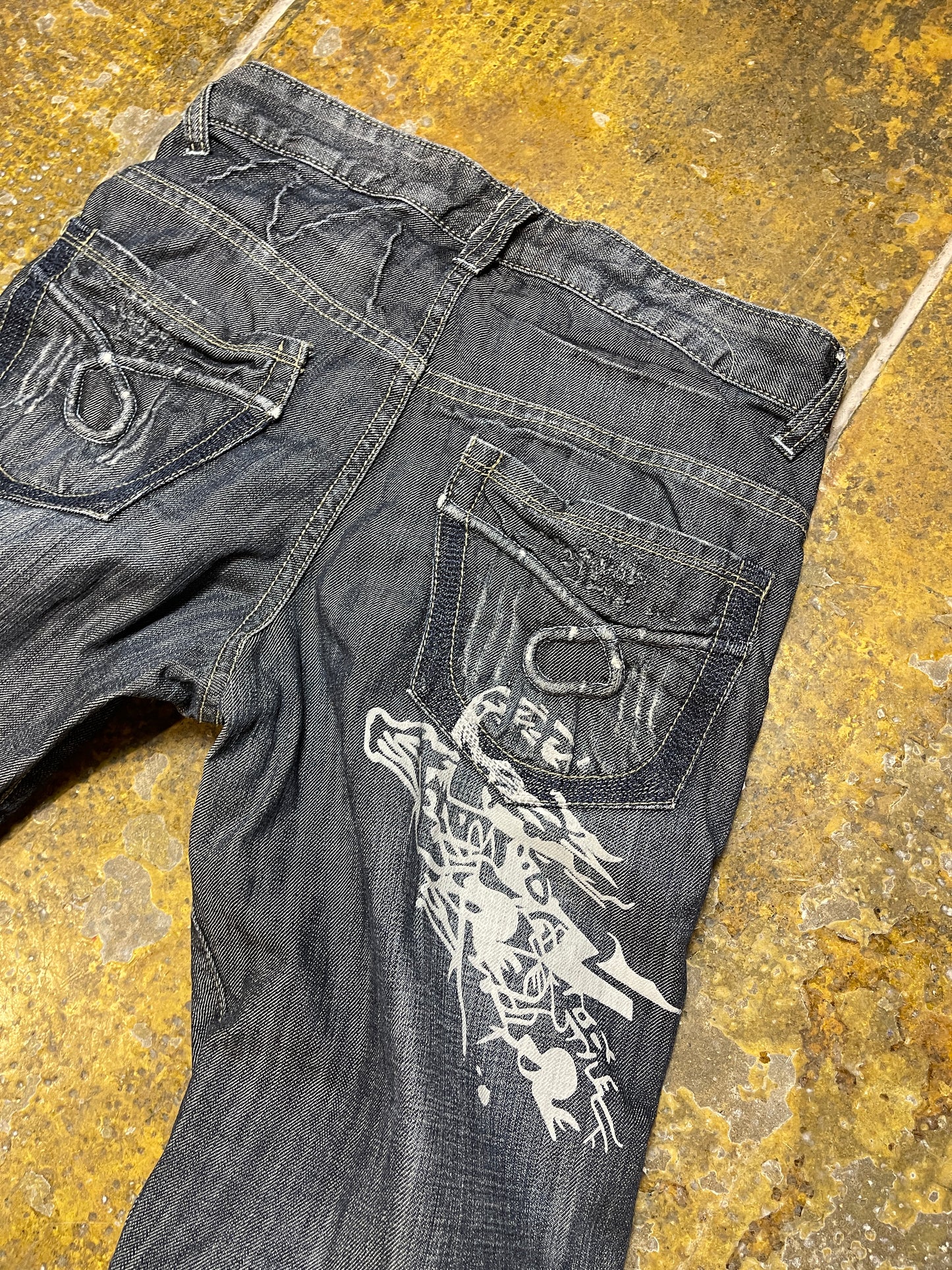 Bel Point Bootcut Denim Pants Blue 2000s y2k - S/M
