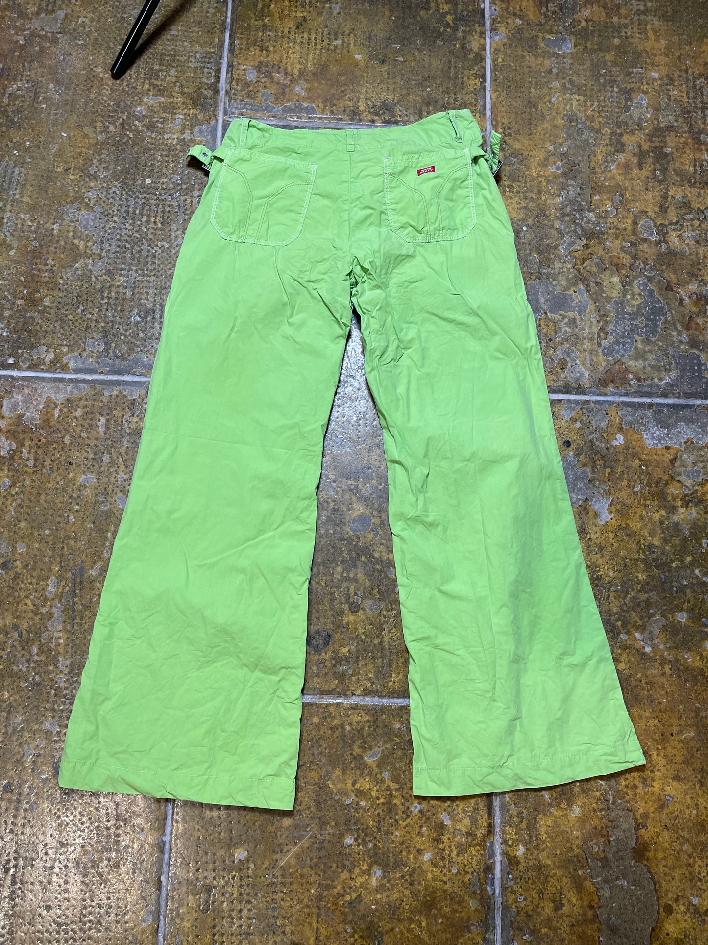 Miss Sixty Low Waist Bootcut Summer Pants Green 2000s y2k - M/L