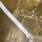 Marek Witt Design Big Metal Buckle Texas Leather Belt White 2000s y2k