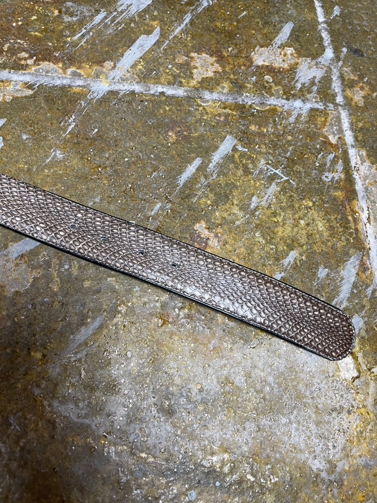 Leather Belt Snake Skin Brown 2000s y2k