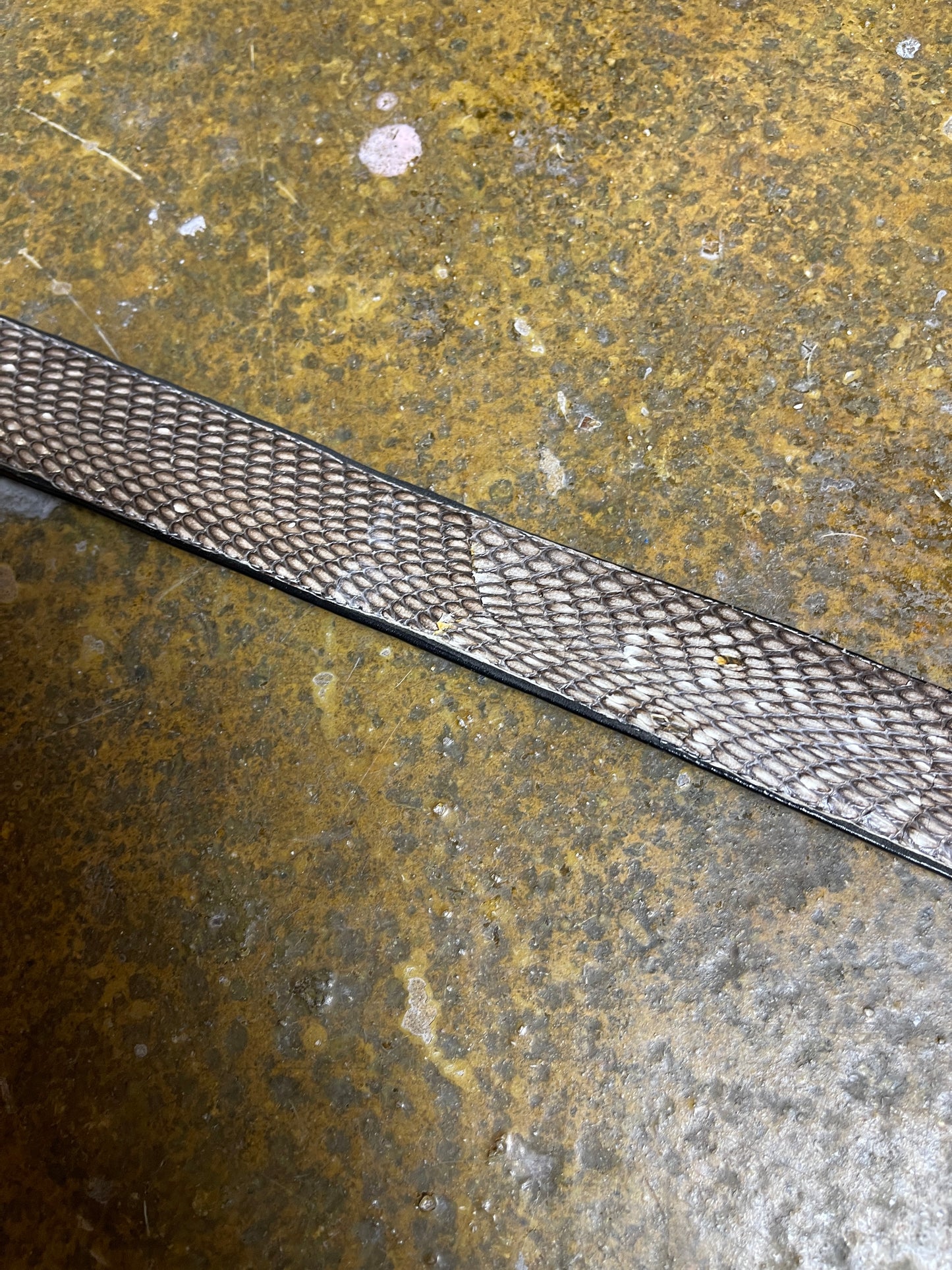 Leather Belt Snake Skin Brown 2000s y2k