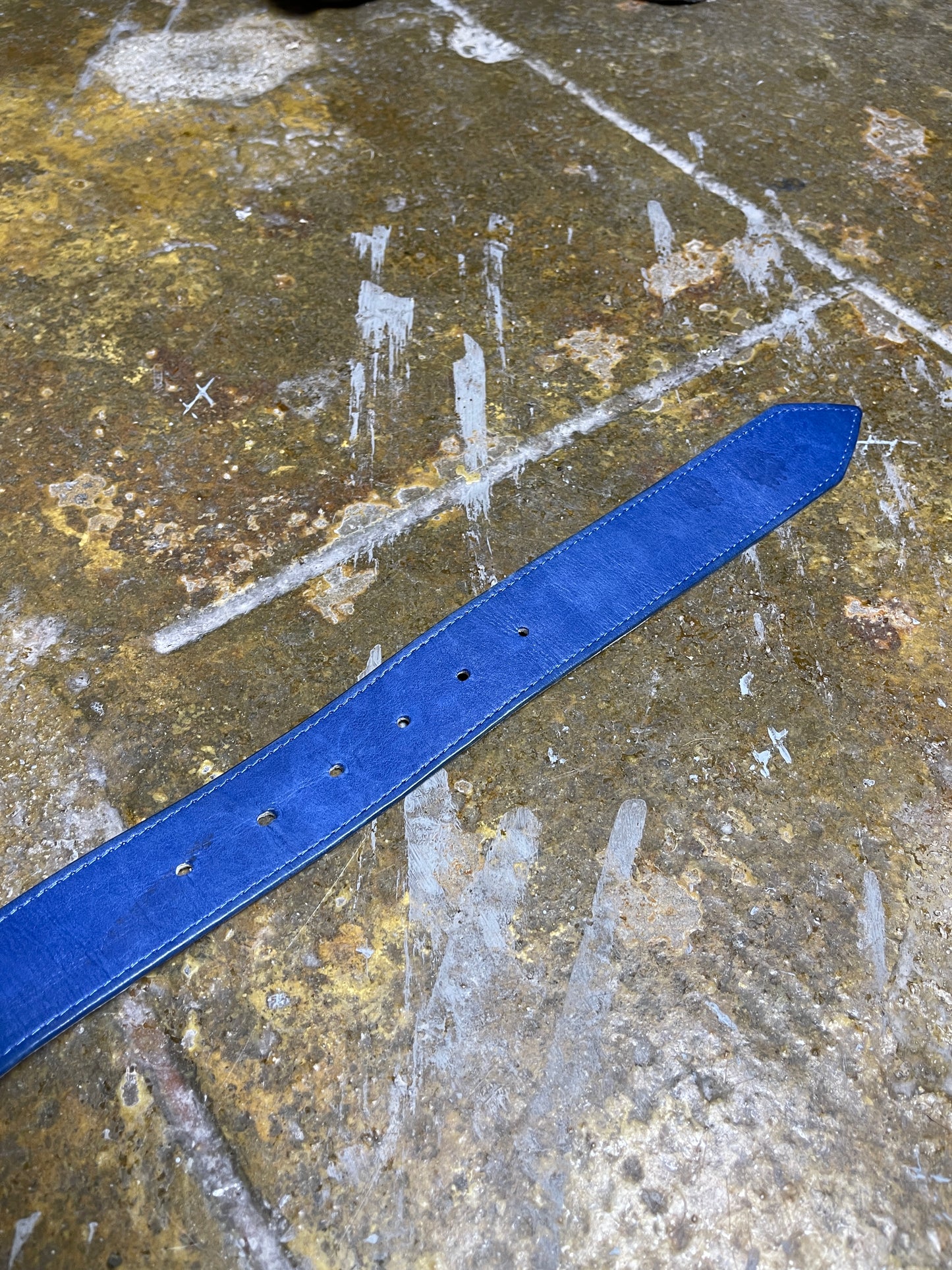 Marek Witt Designer Leather Belt Blue 2000s y2k