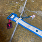 Playboy Belt Leather Cotton Blue Cream 2000s y2k Deadstock
