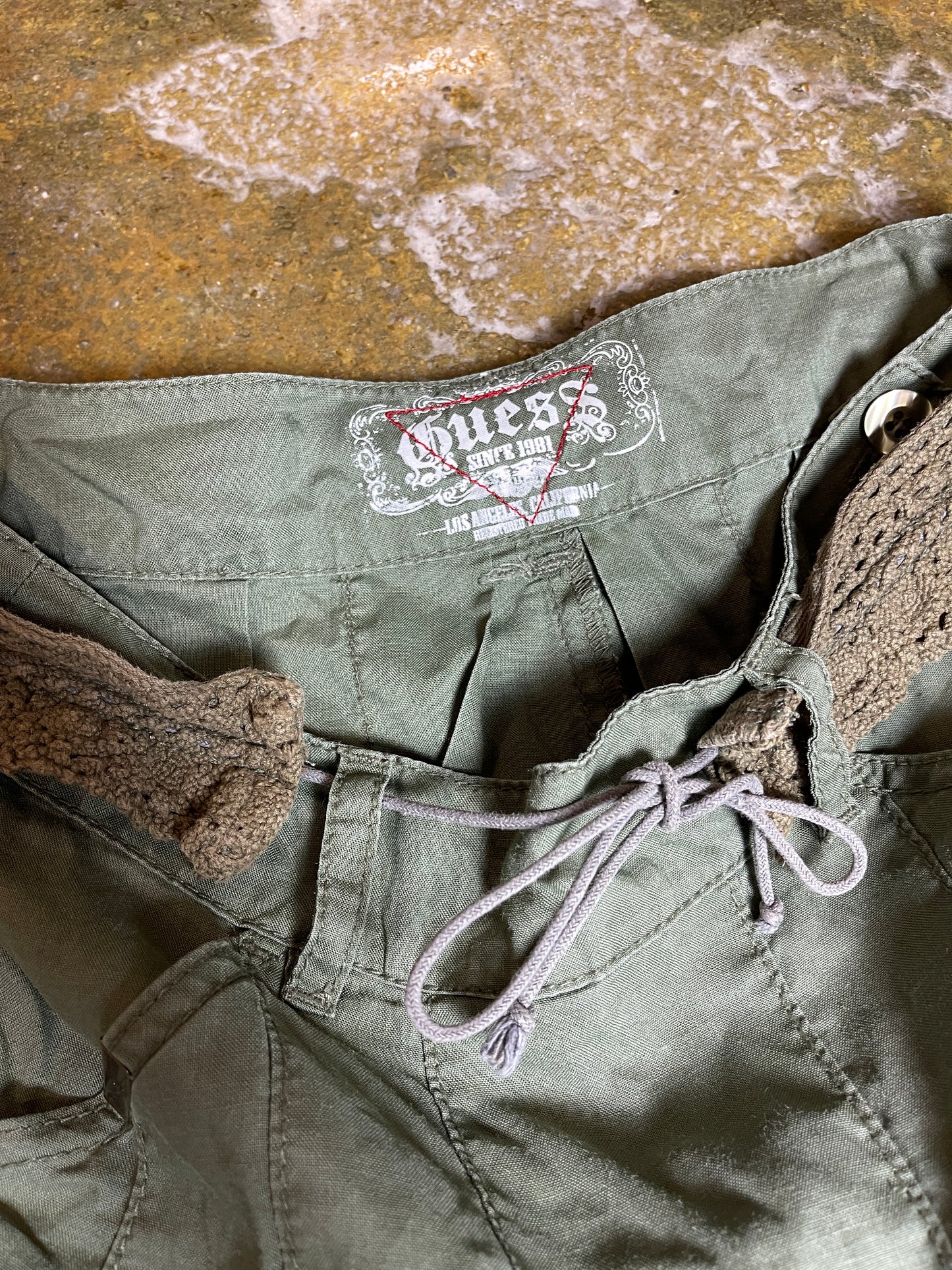 Guess Mini Skirt Khaki 2000s y2k - S