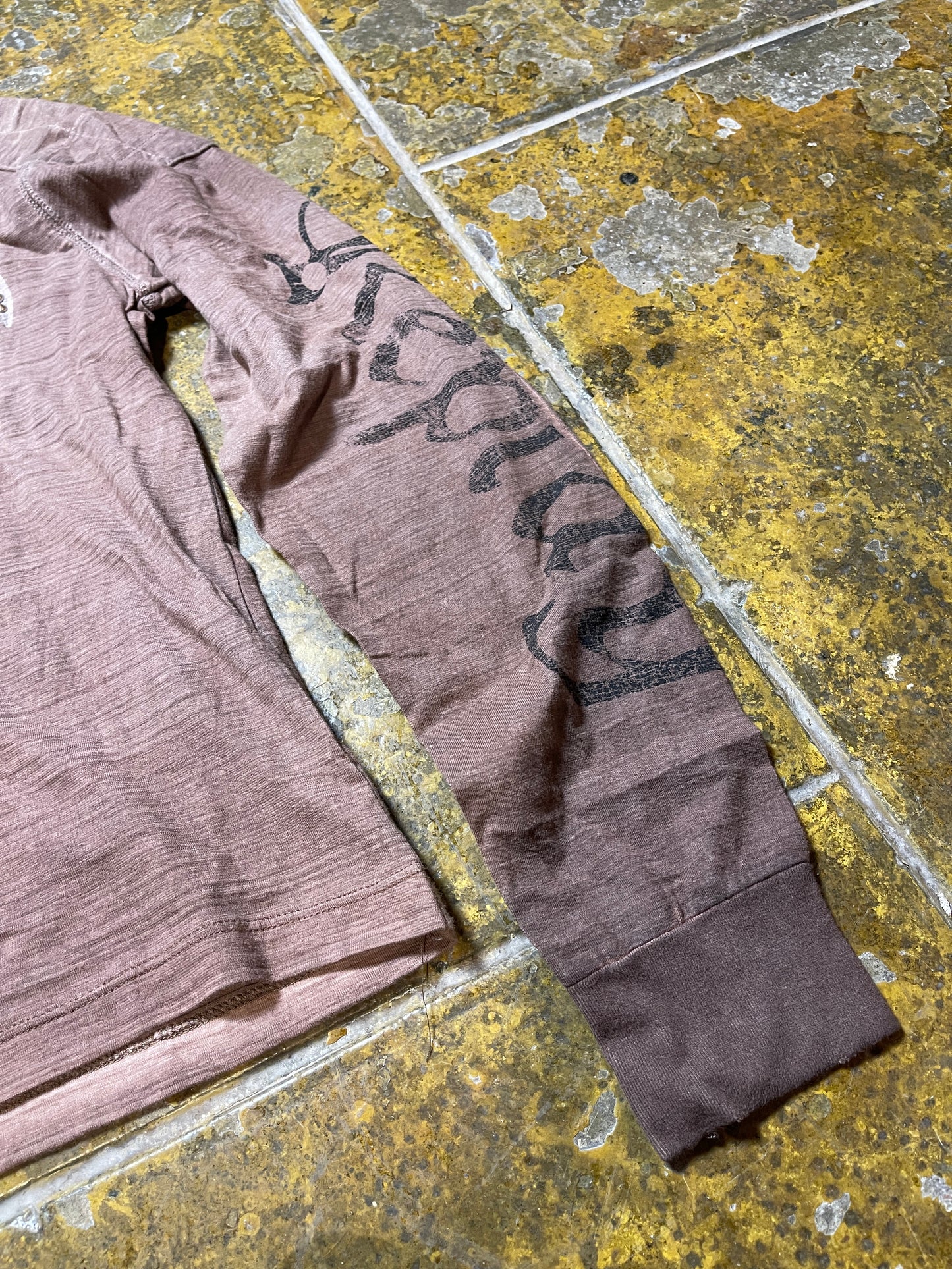 Replay Longsleeve Skull Brown Distressed Motorcycle Sword Club 2000s y2k Deadstock - L