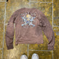 Replay Longsleeve Skull Brown Distressed Motorcycle Sword Club 2000s y2k Deadstock - L