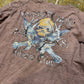 Replay Longsleeve Skull Brown Distressed Motorcycle Sword Club 2000s y2k Deadstock - L