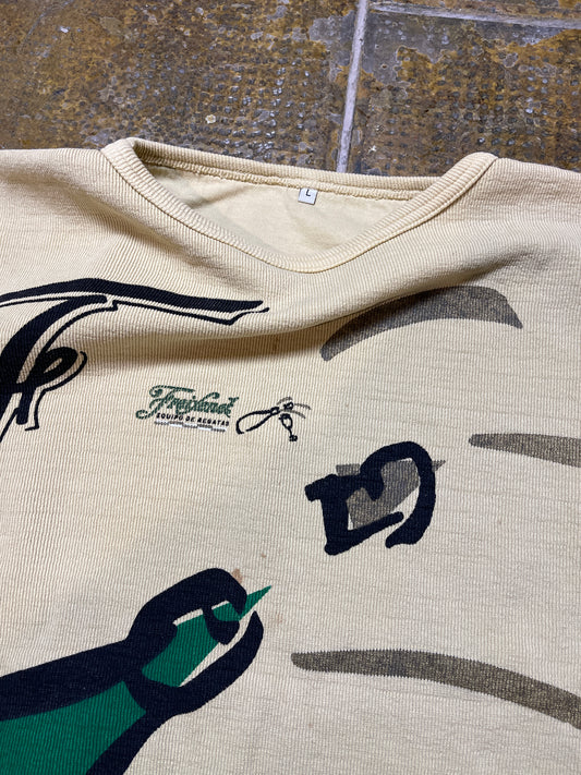 Vintage Freixenet Sweatshirt Bright Mustard 1990s - L