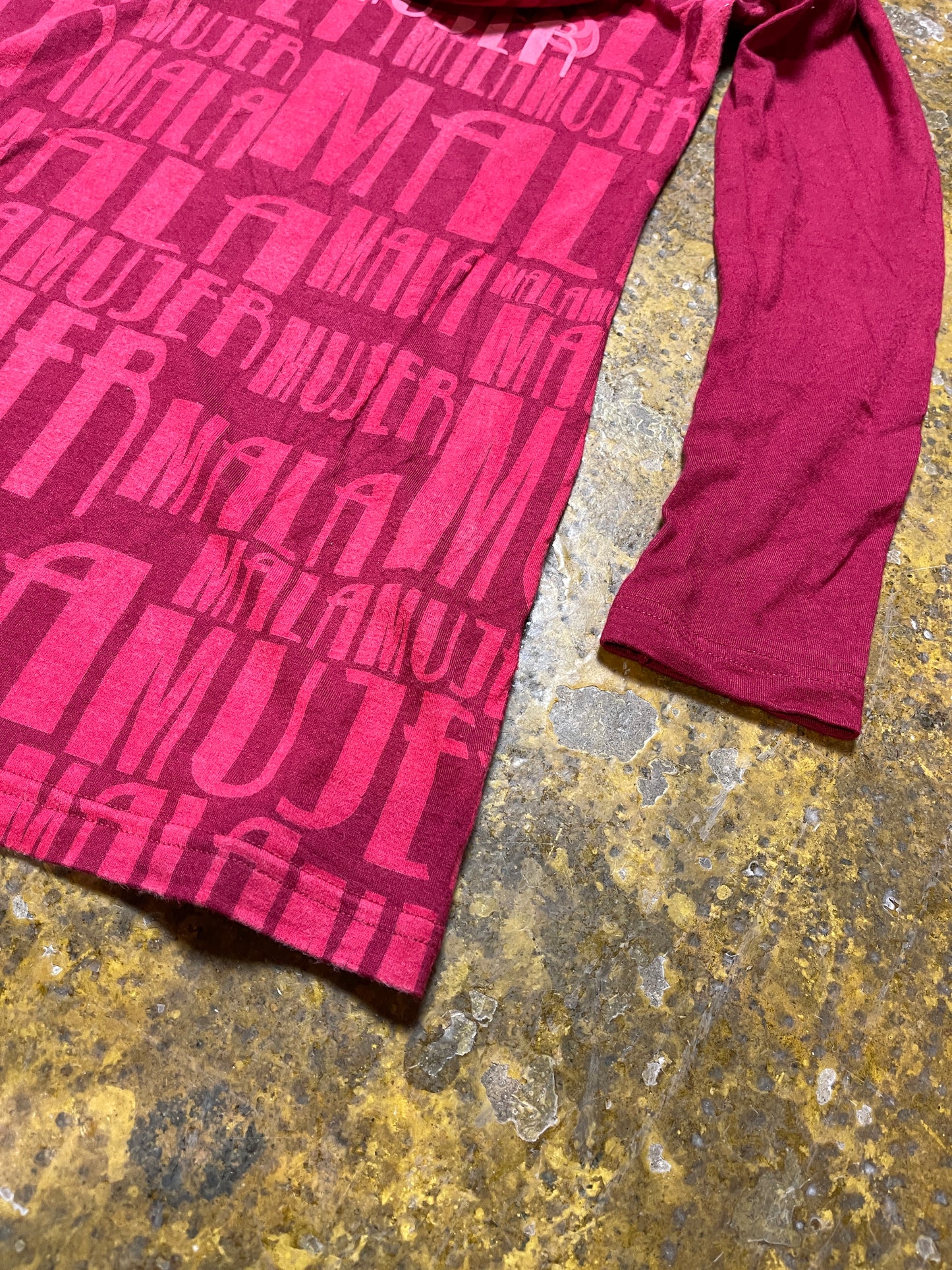 Mala Mujer Long Sleeve Top Red 2000s y2k - S