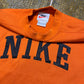 Vintage Nike Sweatshirt Crewneck Orange Spellout 1990s - XS
