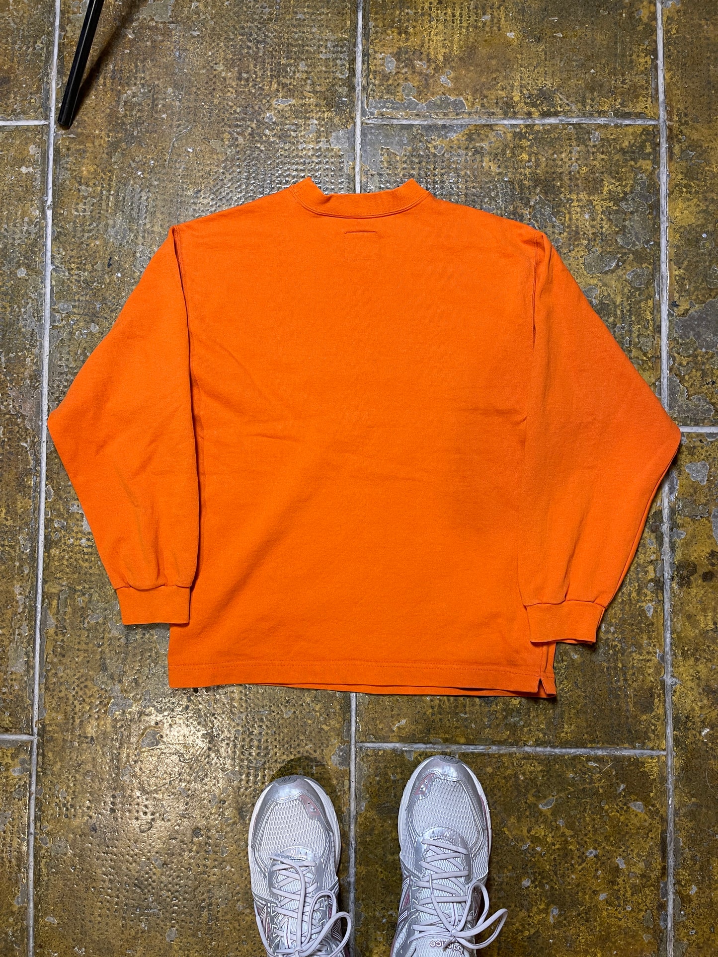 Vintage Nike Sweatshirt Crewneck Orange Spellout 1990s - XS