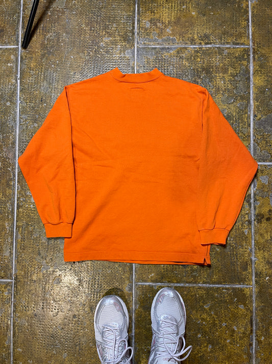 Vintage Nike Sweatshirt Crewneck Orange Spellout 1990s - XS