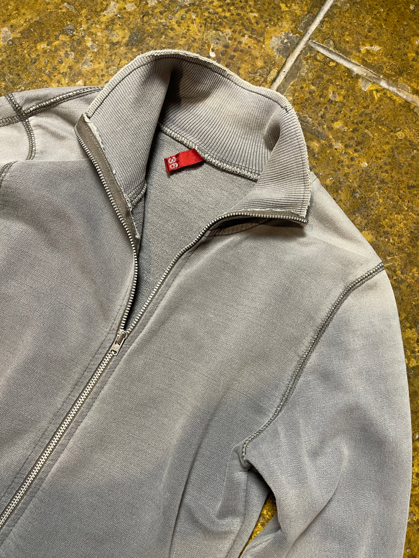 H&M Zip Through Sweatshirt Gray 2000s y2k - S