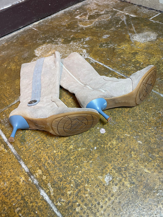 Mustang Wild Leather Boots Gray - 38