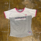 Nike Short Sleeve Top COR727 White Gray Pink 2000s y2k - M