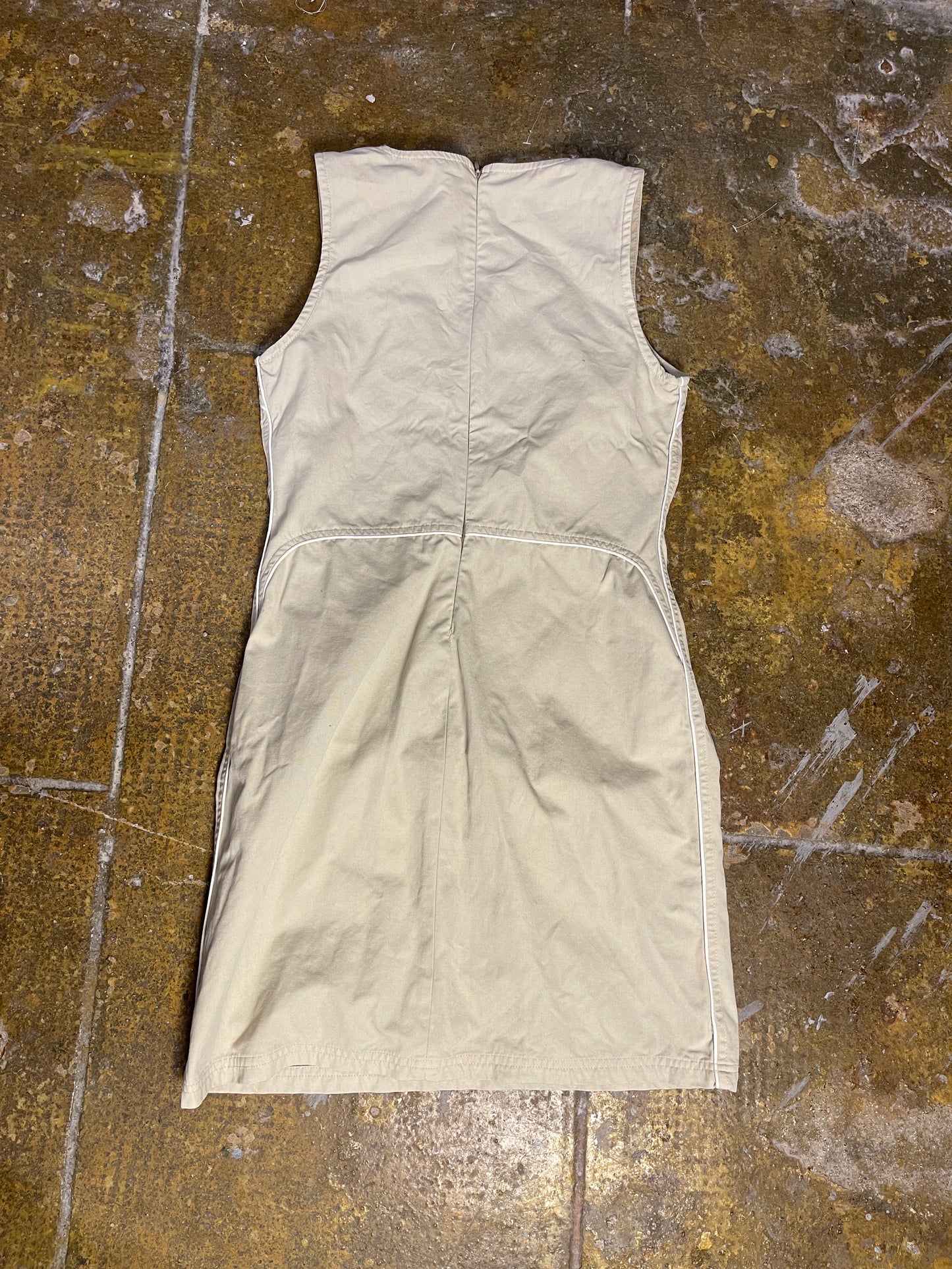 Rip Curl Sleeveless Dress Cream 2000s y2k Surf - S