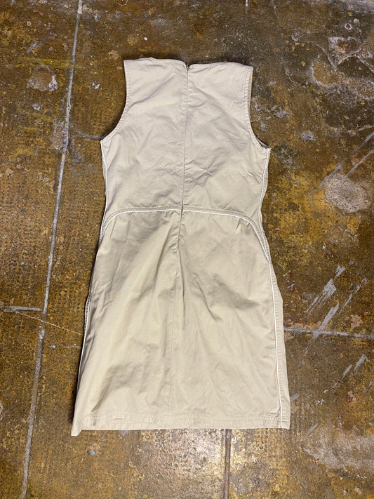 Rip Curl Sleeveless Dress Cream 2000s y2k Surf - S