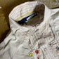 Miss Sixty Short Sleeve Top Cream Gray 2000s y2k - S
