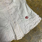 Miss Sixty Short Sleeve Top Cream Gray 2000s y2k - S