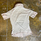 Miss Sixty Short Sleeve Top Cream Gray 2000s y2k - S