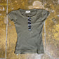 Jennifer Short Sleeve Top Khaki 2000s y2k - S